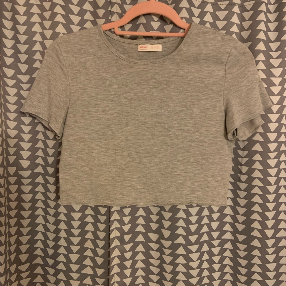 Grey Crop Top